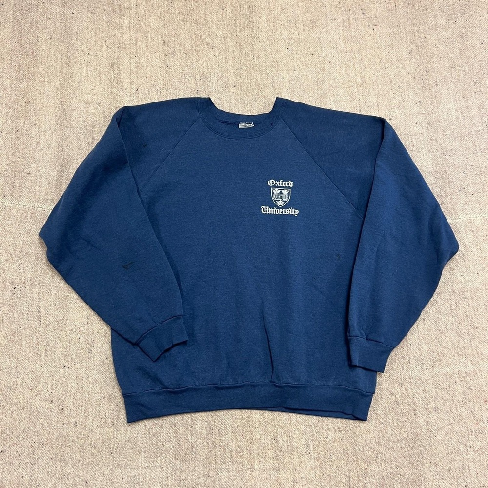 Vintage‎ Oxford University Sweatshirt Mens Large Blue 1990s